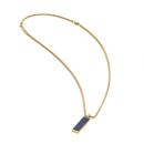 Halskette aus vergoldetem Edelstahl mit einem Lapislazuli-Stein - Galli Gold Blue